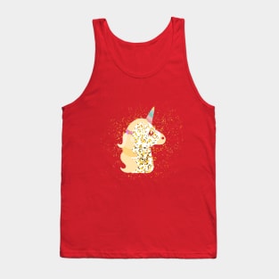 Cute Glitter Unicorn Tank Top